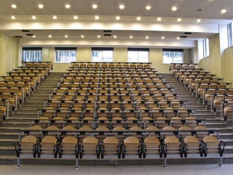 Greek lecture theatre empty Empty Greek lecture theatre